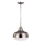 Feiss Cadence 2 Light Pendant Light in Brushed Steel