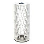Cadix 500lm Solar & Rechargeable Floor Lamp 90 cm - Black Woven Aluminium with Granite Base