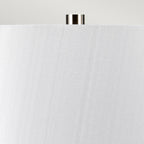 Elstead Caesar Table Lamp in Textured Silver Glaze and Silver Shade