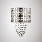 Diyas Camden 2 Light Wall Light in Polished Chrome with Mosaic Glass and Crystal