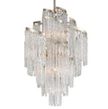 Corbett Mont Blanc Large 13 Light Pendant Light in Silver Leaf