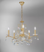 Kolarz 3234.85.3.KoT Carmen Crystal 5 Light Chandelier Gold Frame