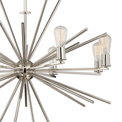 Quoizel Carnegie 8 Light Pendant Light in Imperial Silver