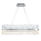 Caspen Garetta Linear Pendant Light Chrome Plate Clear Glass