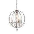 Elstead Cassie 4 Light Chandelier in Polished Nickel