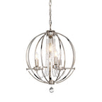 Elstead Cassie 4 Light Chandelier in Polished Nickel