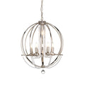 Elstead Cassie 7 Light Chandelier in Polished Nickel