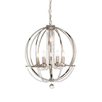 Elstead Cassie 7 Light Chandelier in Polished Nickel
