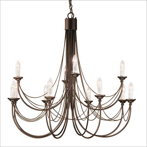 Elstead Carisbrooke 12 Light Chandelier in Black