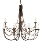 Elstead Carisbrooke 12 Light Chandelier in Black