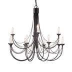 Elstead Carisbrooke 12 Light Chandelier in Black