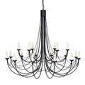 Elstead Carisbrooke 18 Light Chandelier in Black Finish
