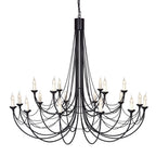 Elstead Carisbrooke 18 Light Chandelier in Black Finish