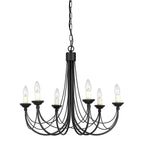 Elstead Carisbrooke 6 Light Chandelier in Black