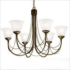 Elstead Carisbrooke 6 Light Chandelier in Black
