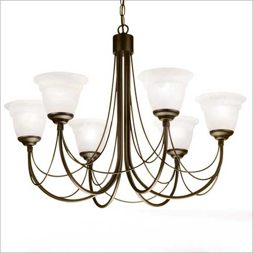 Elstead Carisbrooke 6 Light Chandelier in Black