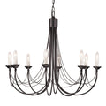 Elstead Carisbrooke 8 Light Chandelier in Black