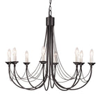 Elstead Carisbrooke 8 Light Chandelier in Black