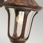 Elstead Chicago Small 1 Light Down Wall Lantern in Rusty Bronze Patina