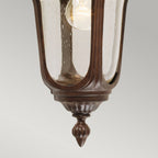 Elstead Chicago Small 1 Light Down Wall Lantern in Rusty Bronze Patina
