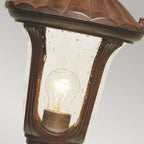 Elstead Chicago Small 1 Light Pedestal Lantern in Rusty Bronze Patina