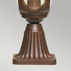 Elstead Chicago Small 1 Light Pedestal Lantern in Rusty Bronze Patina