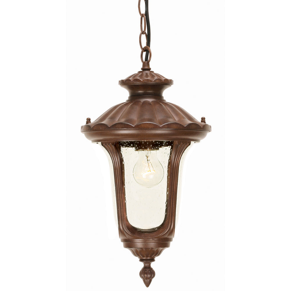 Elstead Chicago Small 1 Light Chain Lantern in Rusty Bronze Patina