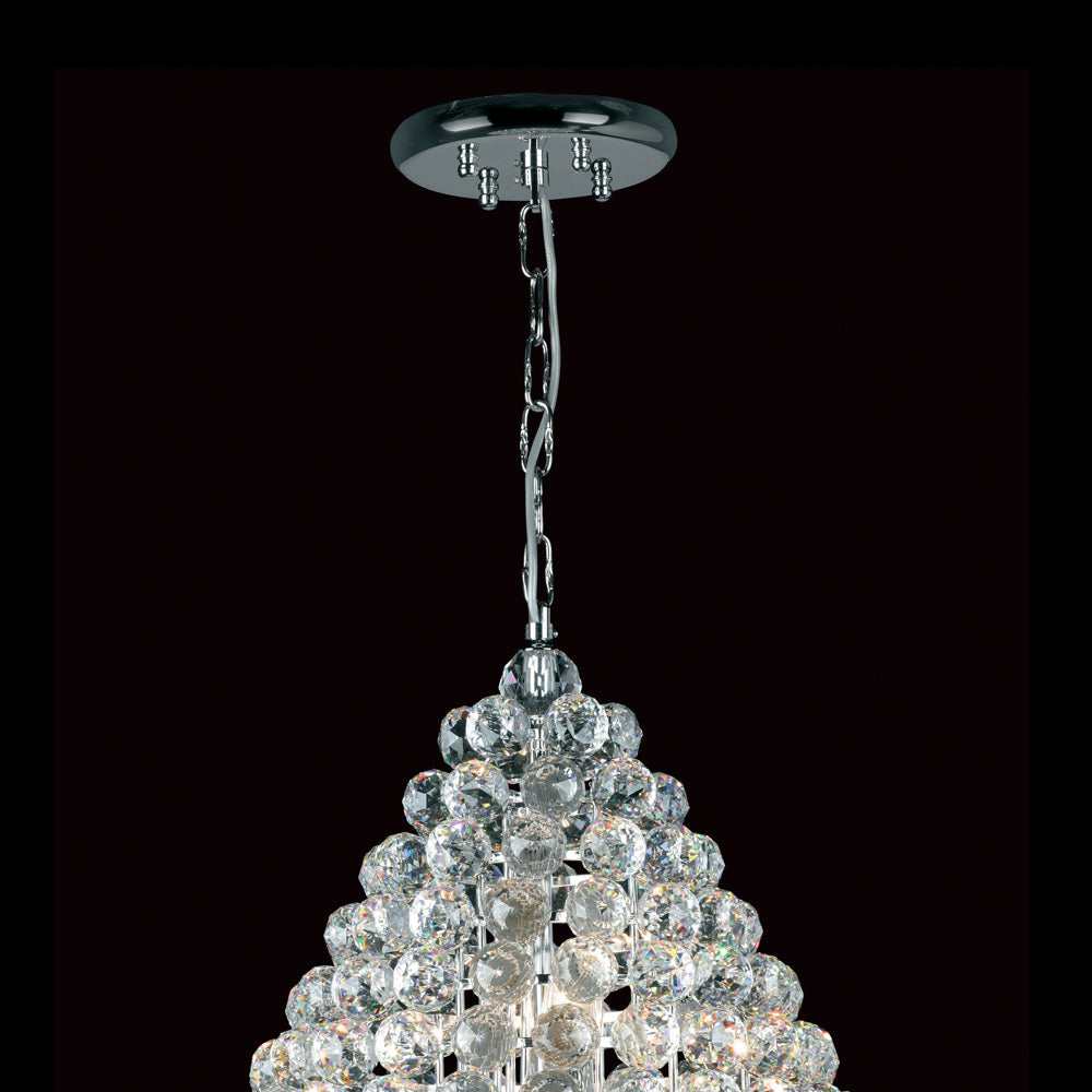 Novena Roncaro 8 Light Pendant Fitting Chrome Lead Crystal CAS/905012