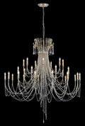 Diyas Celine 28 Light Chandelier in Aged Silver with Clear Crystal