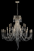 Diyas Celine 28 Light Chandelier in Aged Silver with Clear Crystal