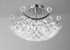 Diyas Cesto 4 Light Semi Flush Ceiling Light in Polished Chrome with Crystal