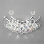 Diyas Cesto 2 Light Wall Light in Polished Chrome with Crystal
