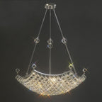 Diyas Cesto Large 12 Light Pendant Light in Polished Chrome with Crystal