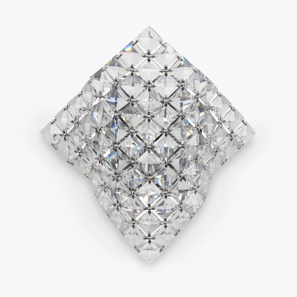 Impex Diamond Wall Light in Chrome with Crystal