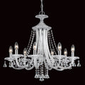 Novena Carmelo 8 Light Crystal Chandelier Chrome