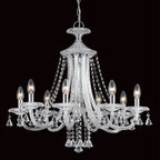 Novena Carmelo 8 Light Crystal Chandelier Chrome