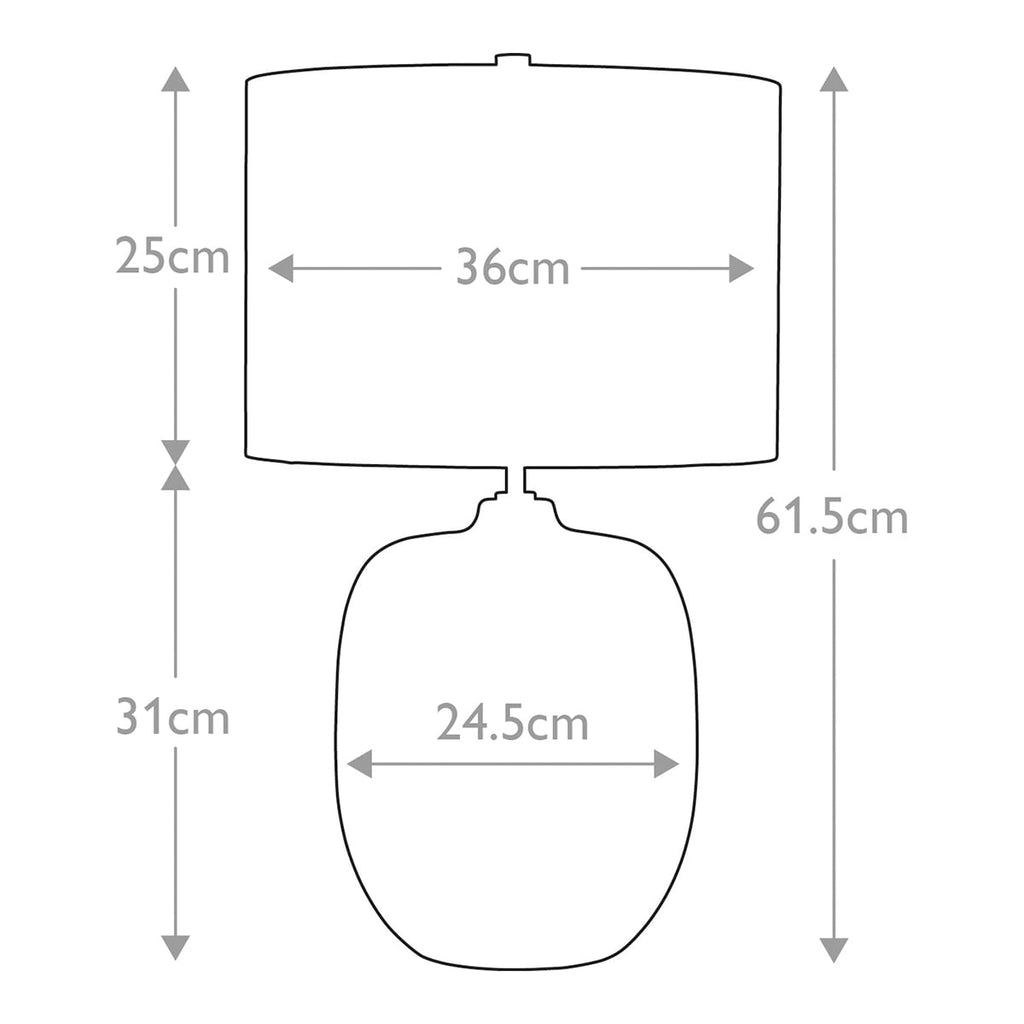 Elstead Chalk Farm Table Lamp - dimensions