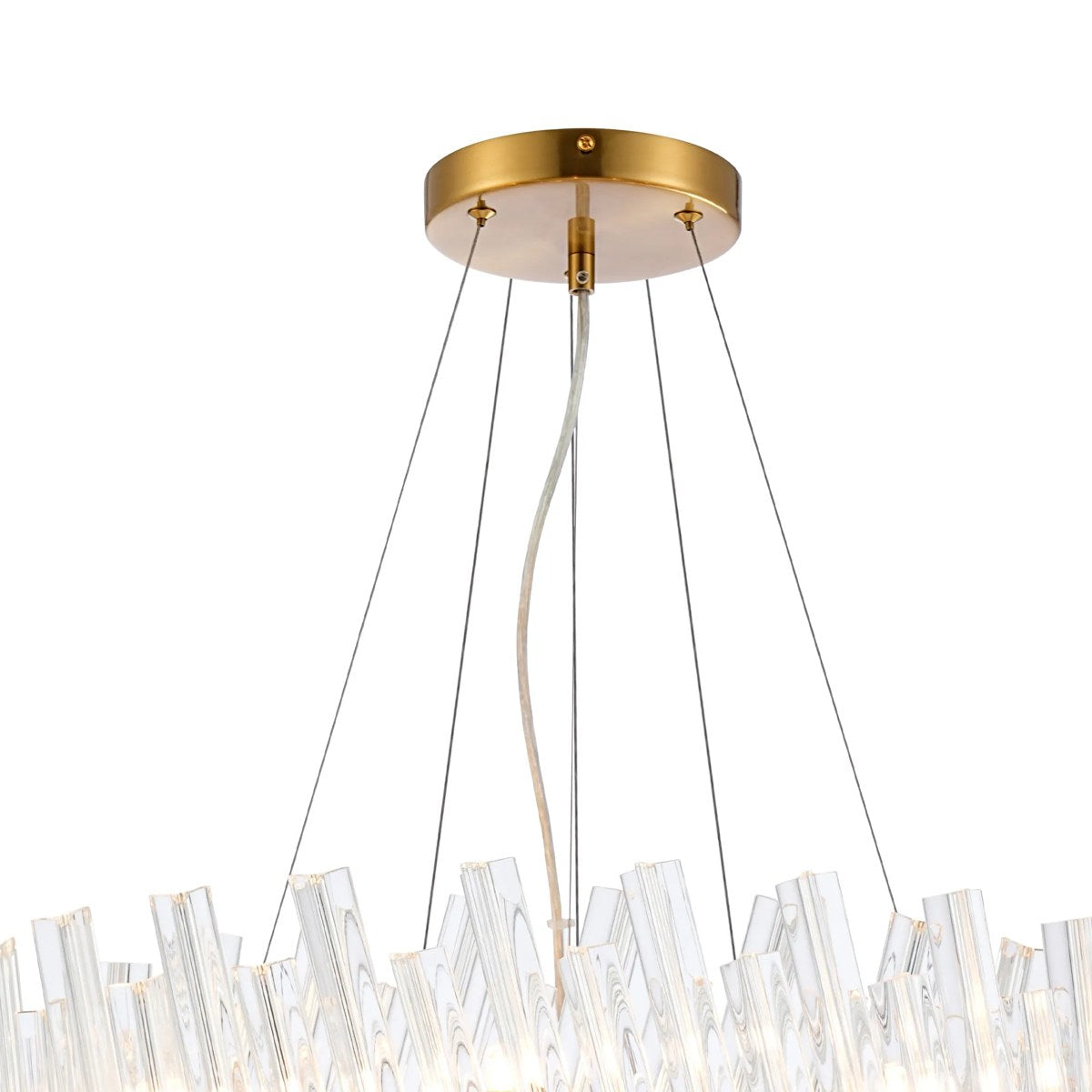 Regent Chatou 2 Tier 28 Light Pendant Light - Brass / Clear