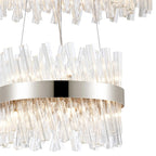 Regent Chatou 2 Tier 28 Light Pendant Light - Polished Nickel / Clear