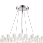 Regent Chatou 2 Tier 28 Light Pendant Light - Polished Nickel / Clear