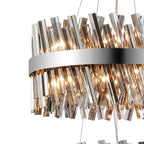 Regent Chatou 2 Tier 28 Light Pendant Light - Polished Nickel / Smoke