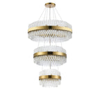 Regent Chatou 3 Tier 52 Light 800mm Pendant Light - Brass / Clear