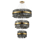 Regent Chatou 3 Tier 52 Light 800mm Pendant Light - Brass / Smoke