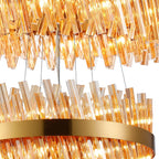 Regent Chatou 4 Tier 58 Light Pendant Light - Brass / Amber