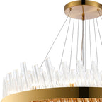 Regent Chatou 4 Tier 58 Light Pendant Light - Brass / Clear
