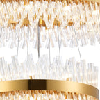 Regent Chatou 4 Tier 58 Light Pendant Light - Brass / Clear