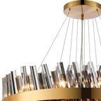 Regent Chatou 4 Tier 58 Light Pendant Light - Brass / Smoke
