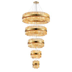 Regent Chatou 5 Tier 90 Light Pendant Light - Brass / Amber