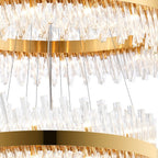 Regent Chatou 5 Tier 90 Light Pendant Light - Brass / Clear