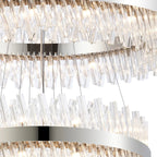 Regent Chatou 5 Tier 90 Light Pendant Light - Polished Nickel / Clear